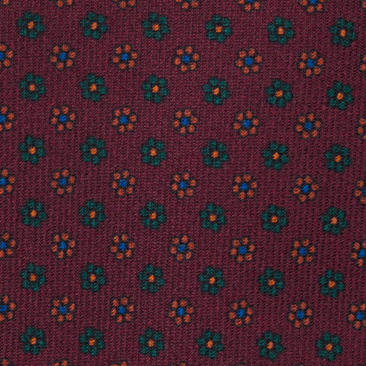 Ancient Madder Silk Tie - Burgundy - Hand-Rolled