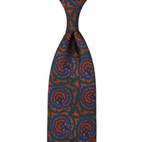 Ancient Madder Silk Tie - Forest - Hand-Rolled