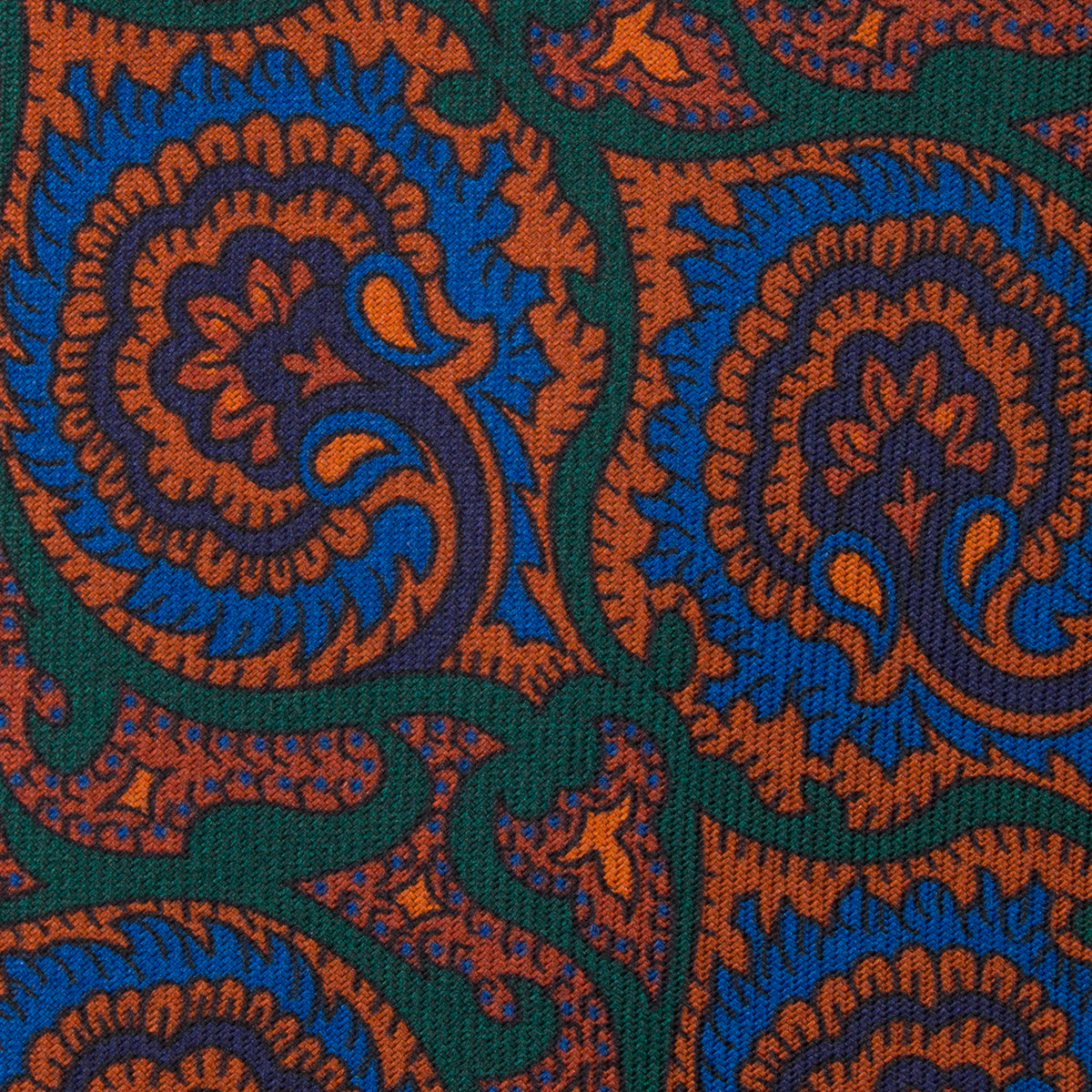 Ancient Madder Silk Tie - Forest - Hand-Rolled