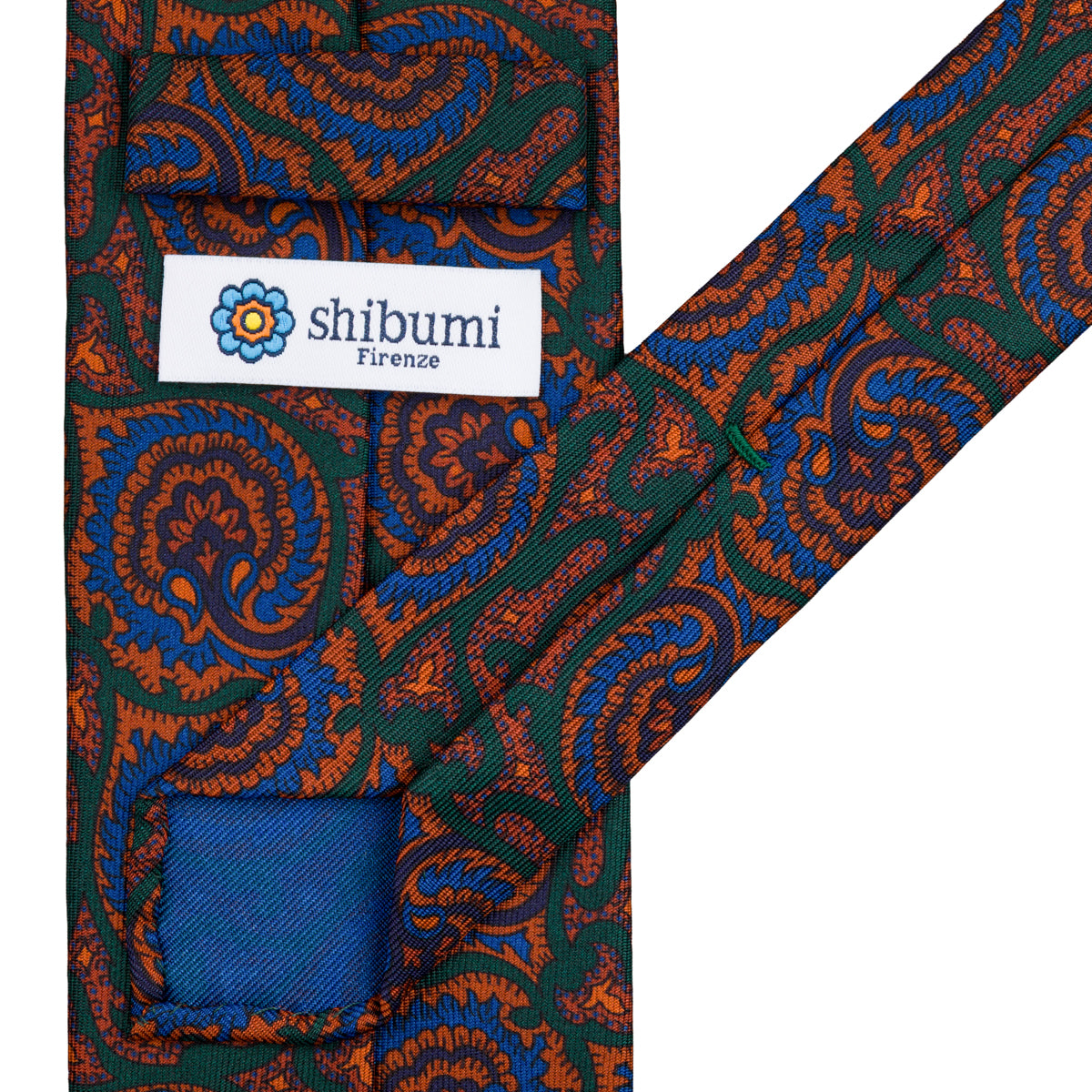 Ancient Madder Silk Tie - Forest - Hand-Rolled