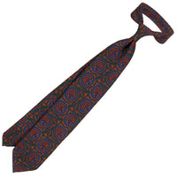 Ancient Madder Silk Tie - Forest - Hand-Rolled