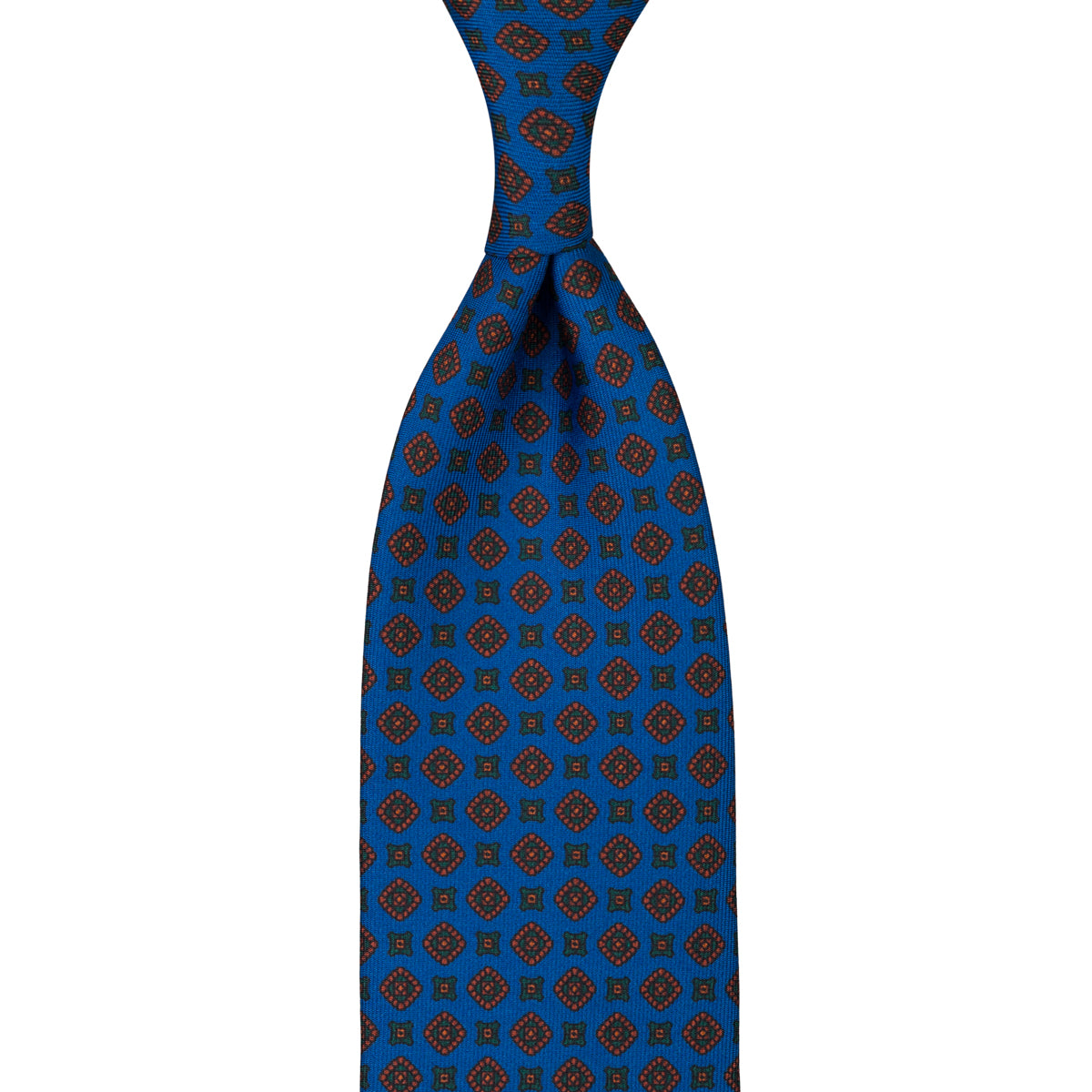 Ancient Madder Silk Tie - Madder Blue - Hand-Rolled