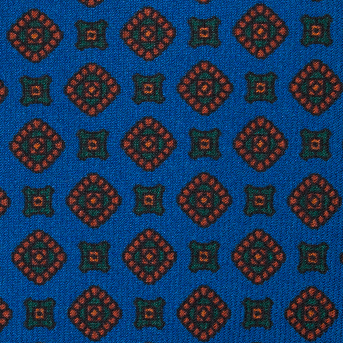 Ancient Madder Silk Tie - Madder Blue - Hand-Rolled