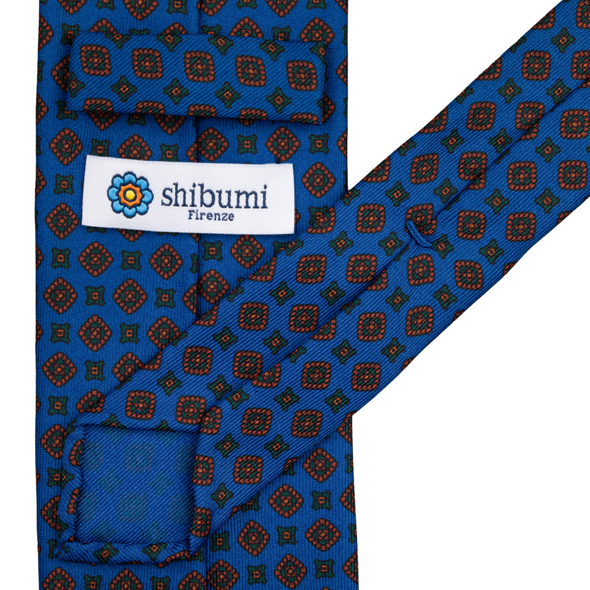 Ancient Madder Silk Tie - Madder Blue - Hand-Rolled