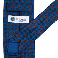 Ancient Madder Silk Tie - Madder Blue - Hand-Rolled