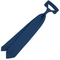 Ancient Madder Silk Tie - Madder Blue - Hand-Rolled