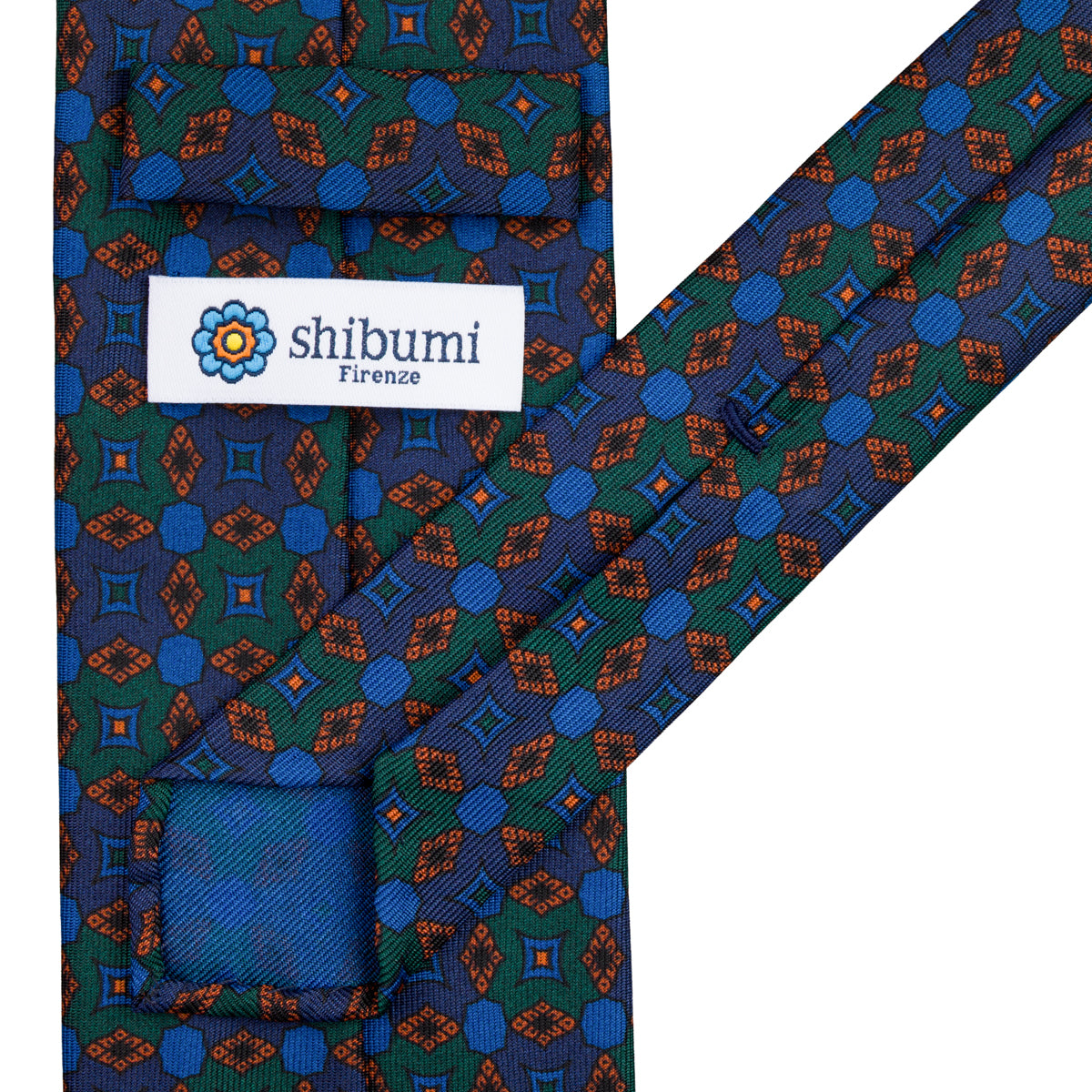 Ancient Madder Silk Tie - Forest - Hand-Rolled