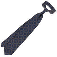 Ancient Madder Silk Tie - Grey - Hand-Rolled