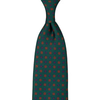 Ancient Madder Silk Tie - Forest - Hand-Rolled