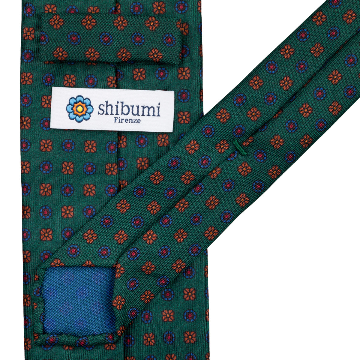 Ancient Madder Silk Tie - Forest - Hand-Rolled