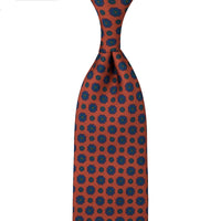 Ancient Madder Silk Tie - Terracotta - Hand-Rolled