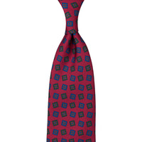 Ancient Madder Silk Tie - Cherry - Hand-Rolled