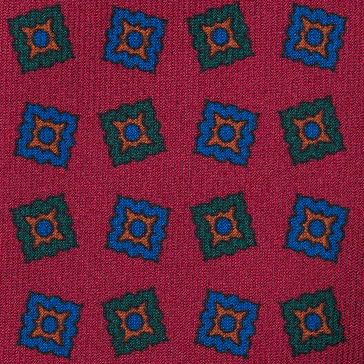 Ancient Madder Silk Tie - Cherry - Hand-Rolled