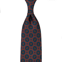 Ancient Madder Silk Tie - Beech - Hand-Rolled