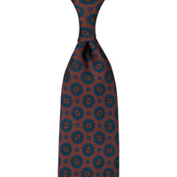 Ancient Madder Silk Tie - Beech - Hand-Rolled