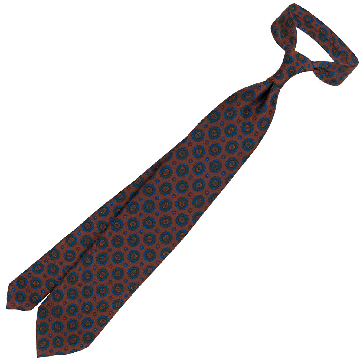 Ancient Madder Silk Tie - Beech - Hand-Rolled