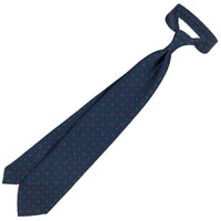 Ancient Madder Silk Tie - Navy - Hand-Rolled