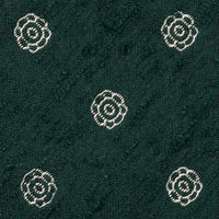 Shibumi-Flower Shantung Silk Tie - Forest - Hand-Rolled