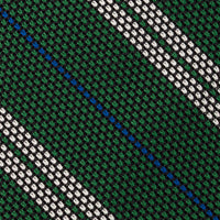 Striped Grenadine / Garza Fina Silk Tie - Forest - Hand-Rolled