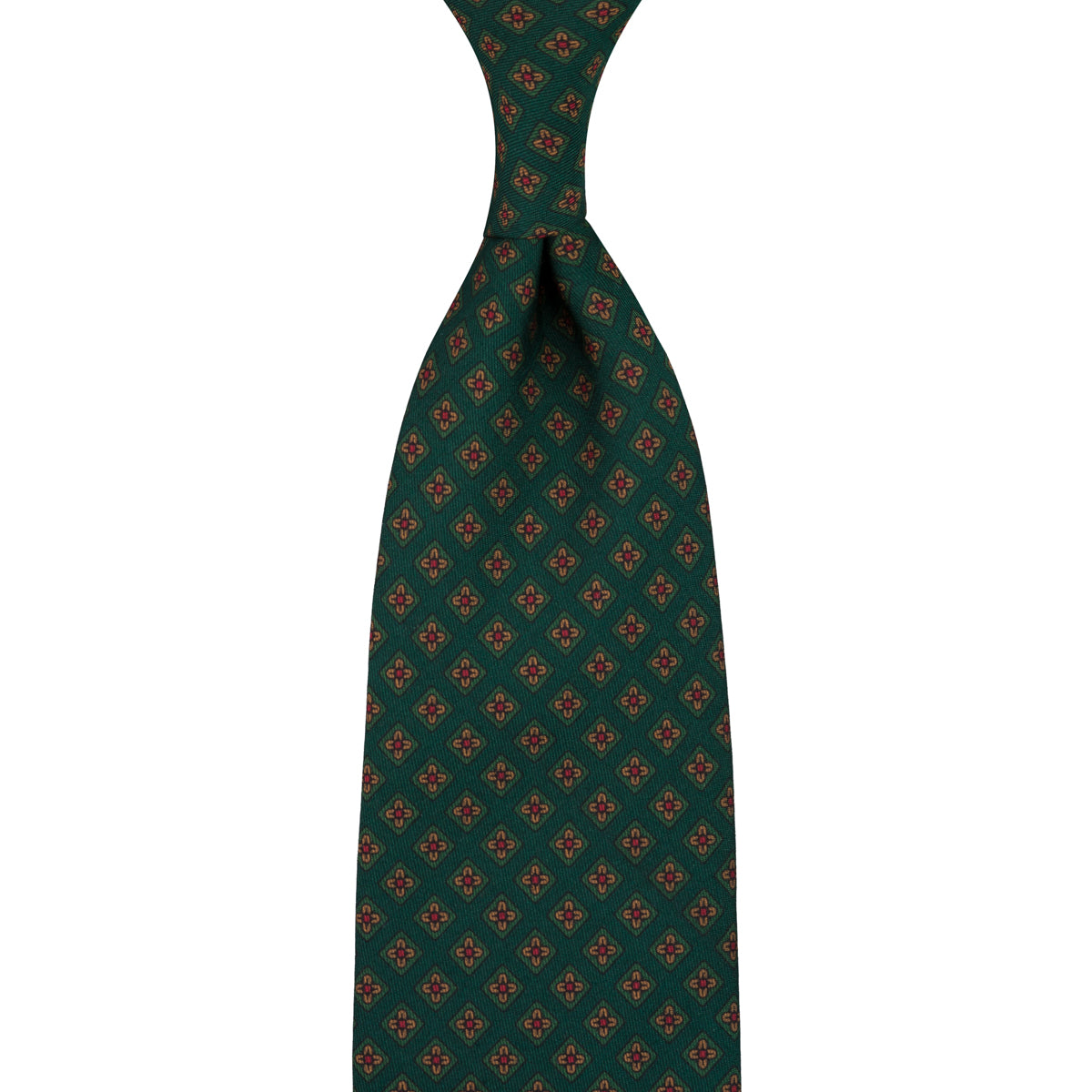 Copper Madder Silk Tie - Forest - Hand-Rolled