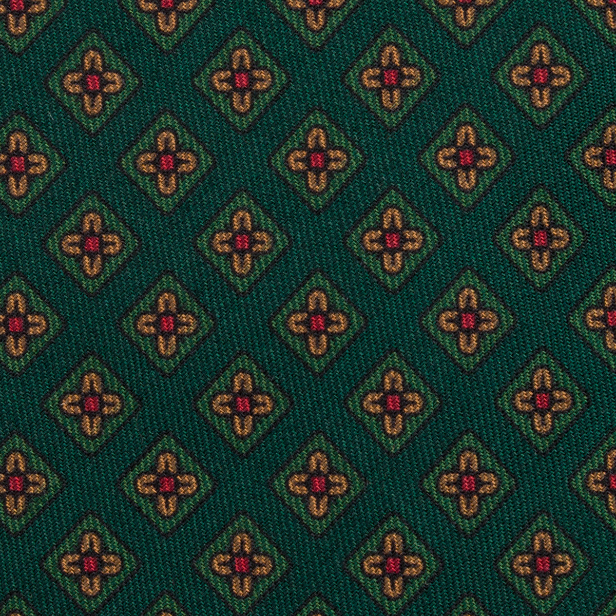 Copper Madder Silk Tie - Forest - Hand-Rolled