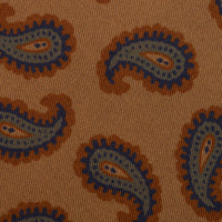 Copper Madder Silk Tie - Gold - Hand-Rolled