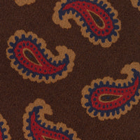 Copper Madder Silk Tie - Brown - Hand-Rolled