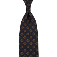 Copper Madder Silk Tie - Navy - Hand-Rolled