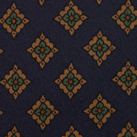 Copper Madder Silk Tie - Navy - Hand-Rolled