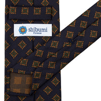 Copper Madder Silk Tie - Navy - Hand-Rolled