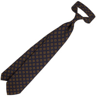 Copper Madder Silk Tie - Navy - Hand-Rolled