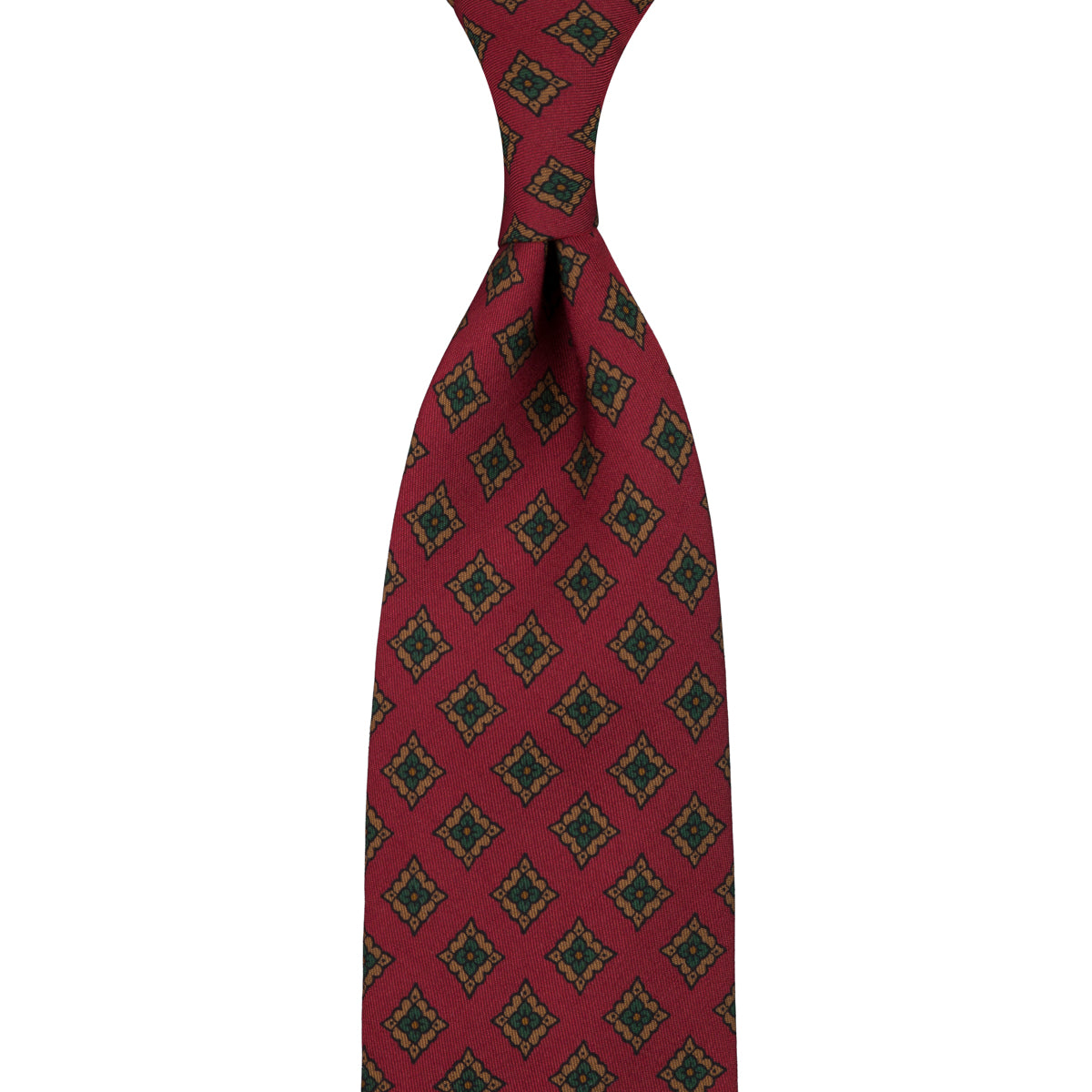 Copper Madder Silk Tie - Cherry - Hand-Rolled