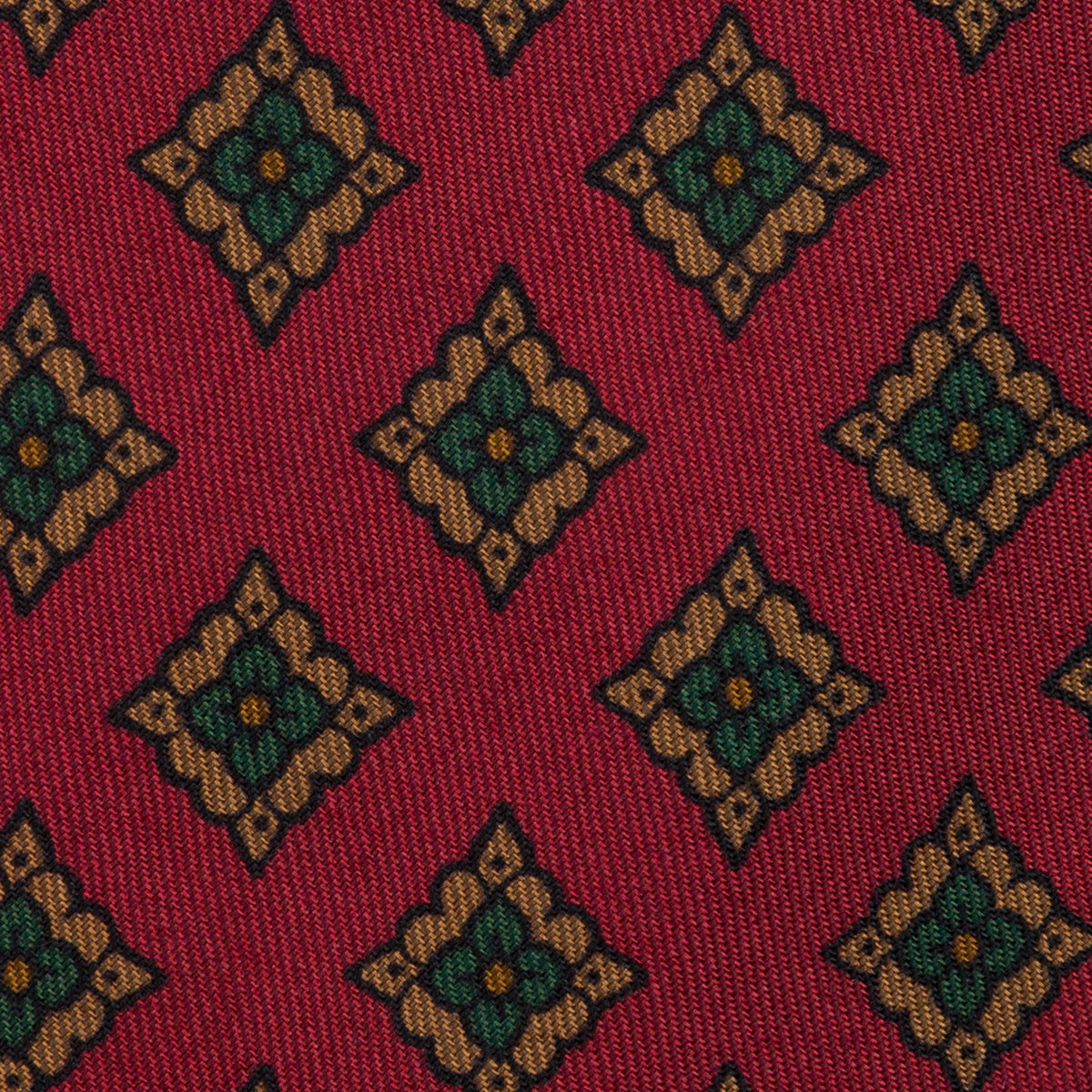 Copper Madder Silk Tie - Cherry - Hand-Rolled