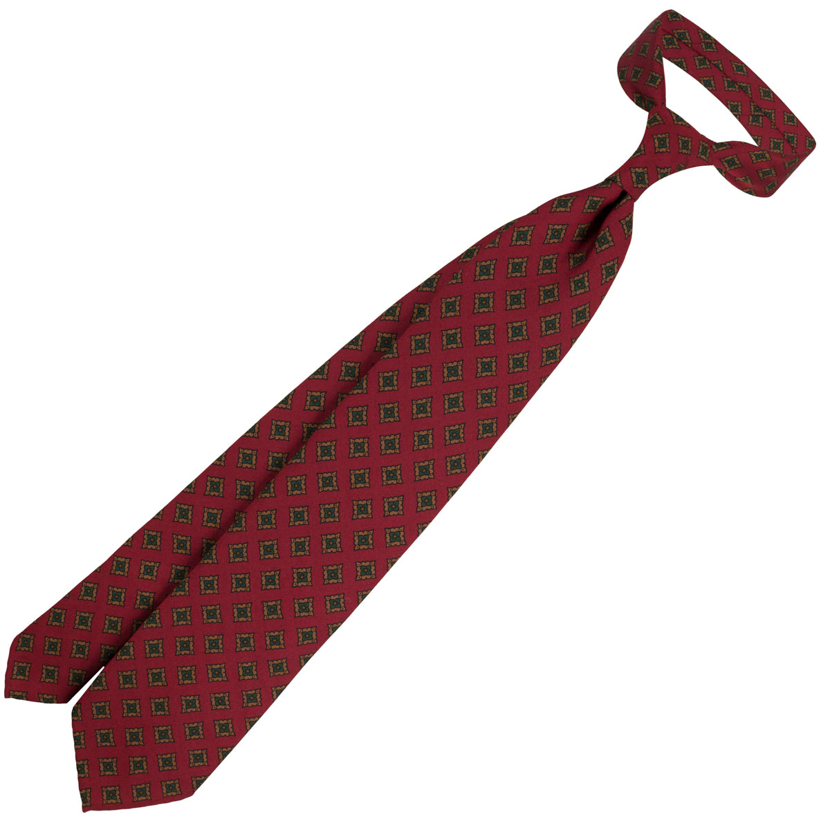 Copper Madder Silk Tie - Cherry - Hand-Rolled