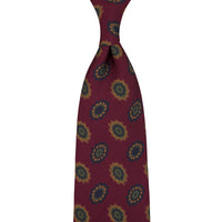 Copper Madder Silk Tie - Burgundy - Hand-Rolled
