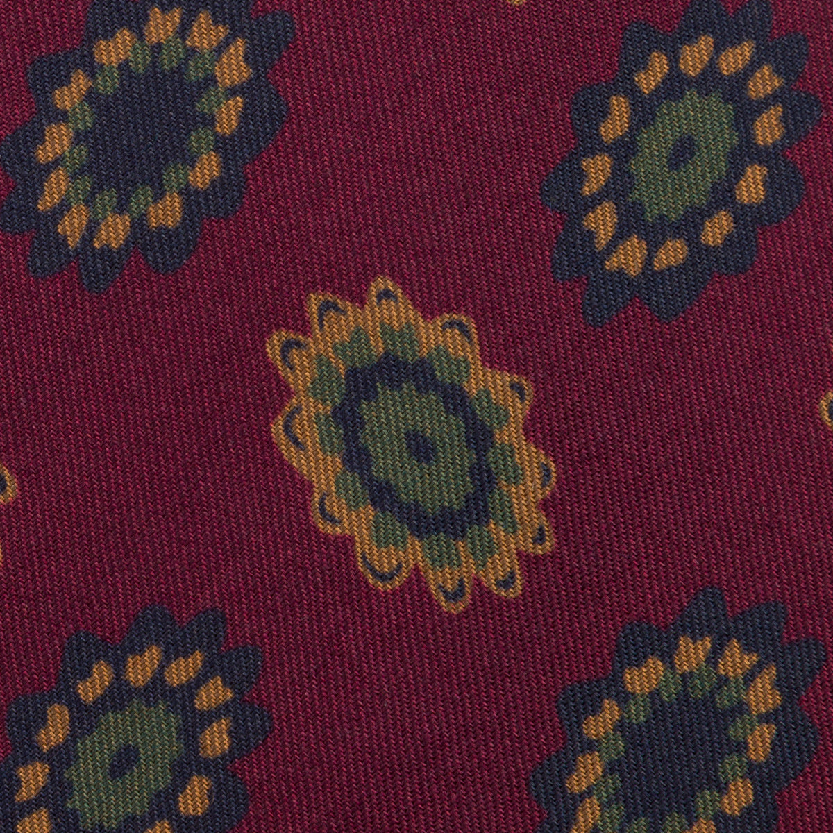 Copper Madder Silk Tie - Burgundy - Hand-Rolled