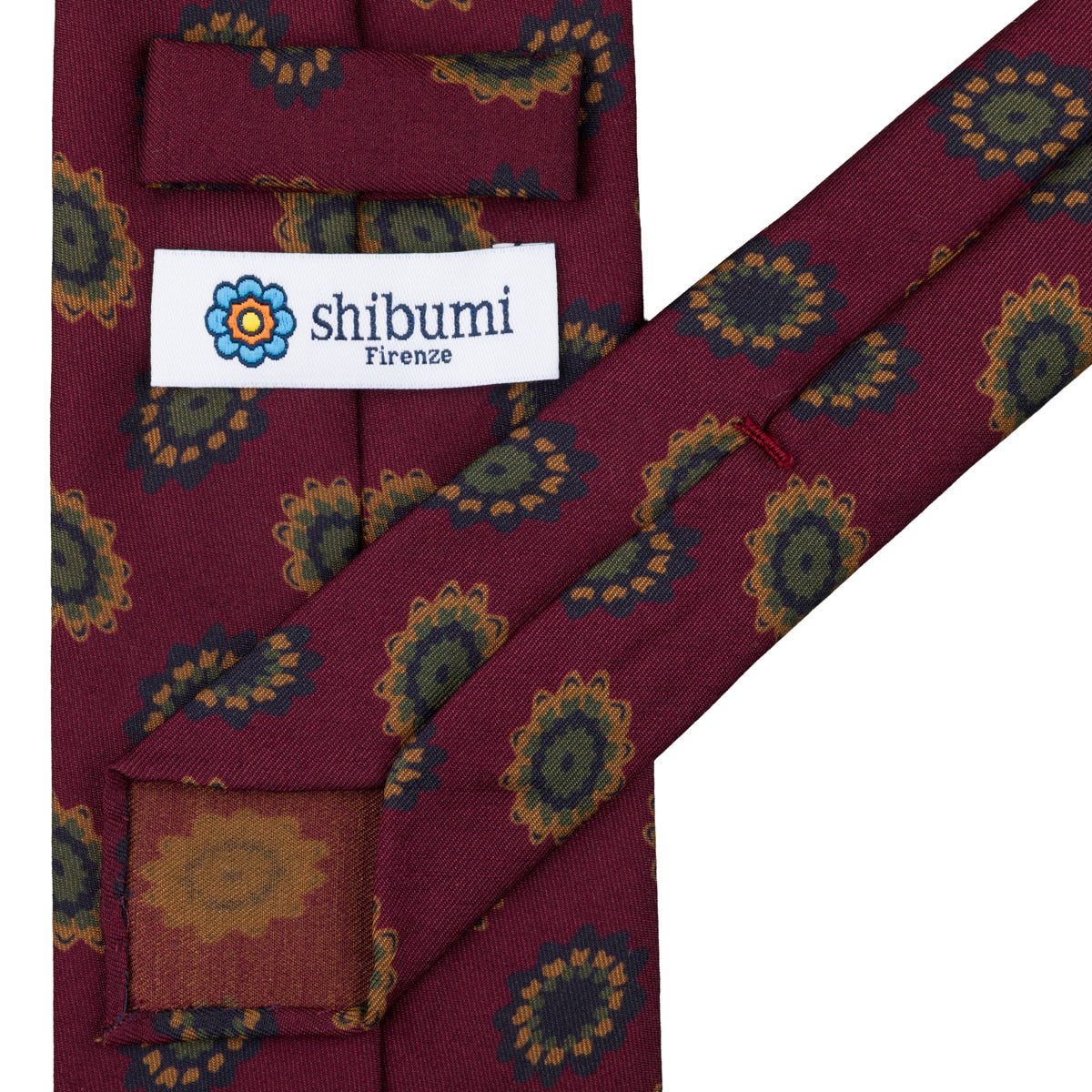 Copper Madder Silk Tie - Burgundy - Hand-Rolled