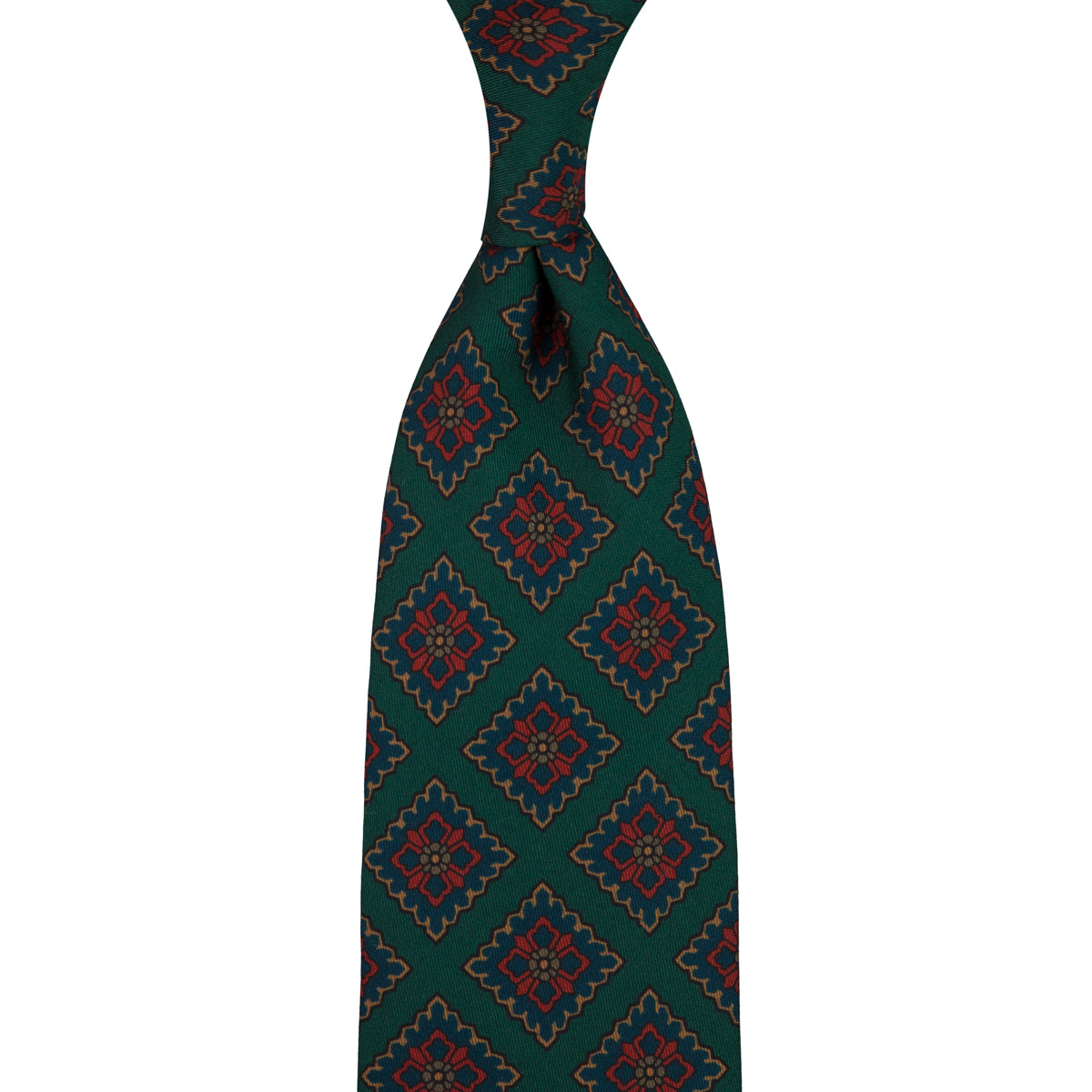 Copper Madder Silk Tie - Forest - Hand-Rolled