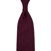 Floral Cashmere / Silk Grenadine Tie - Burgundy Shadow