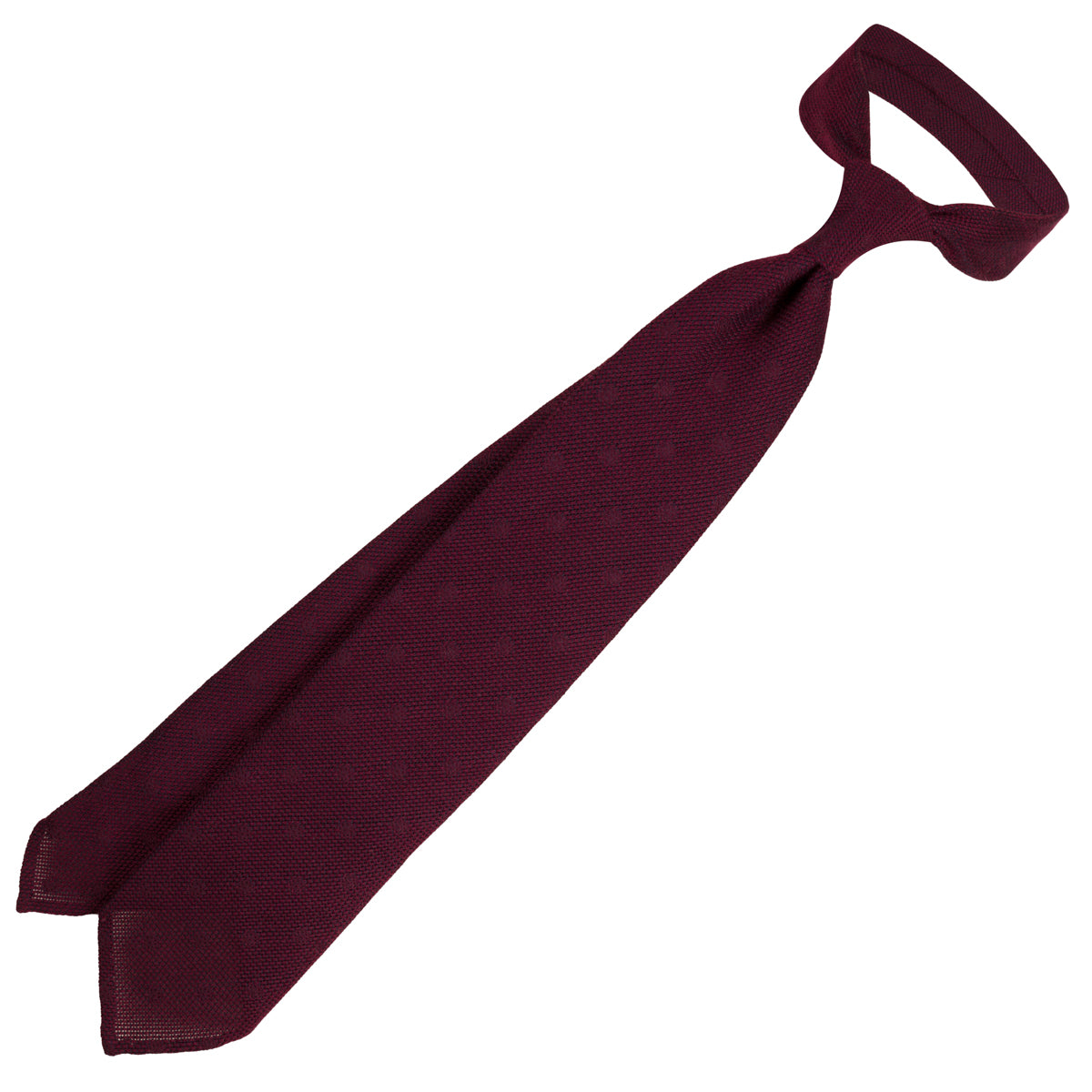 Floral Cashmere / Silk Grenadine Tie - Burgundy Shadow
