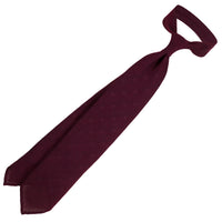 Floral Cashmere / Silk Grenadine Tie - Burgundy Shadow