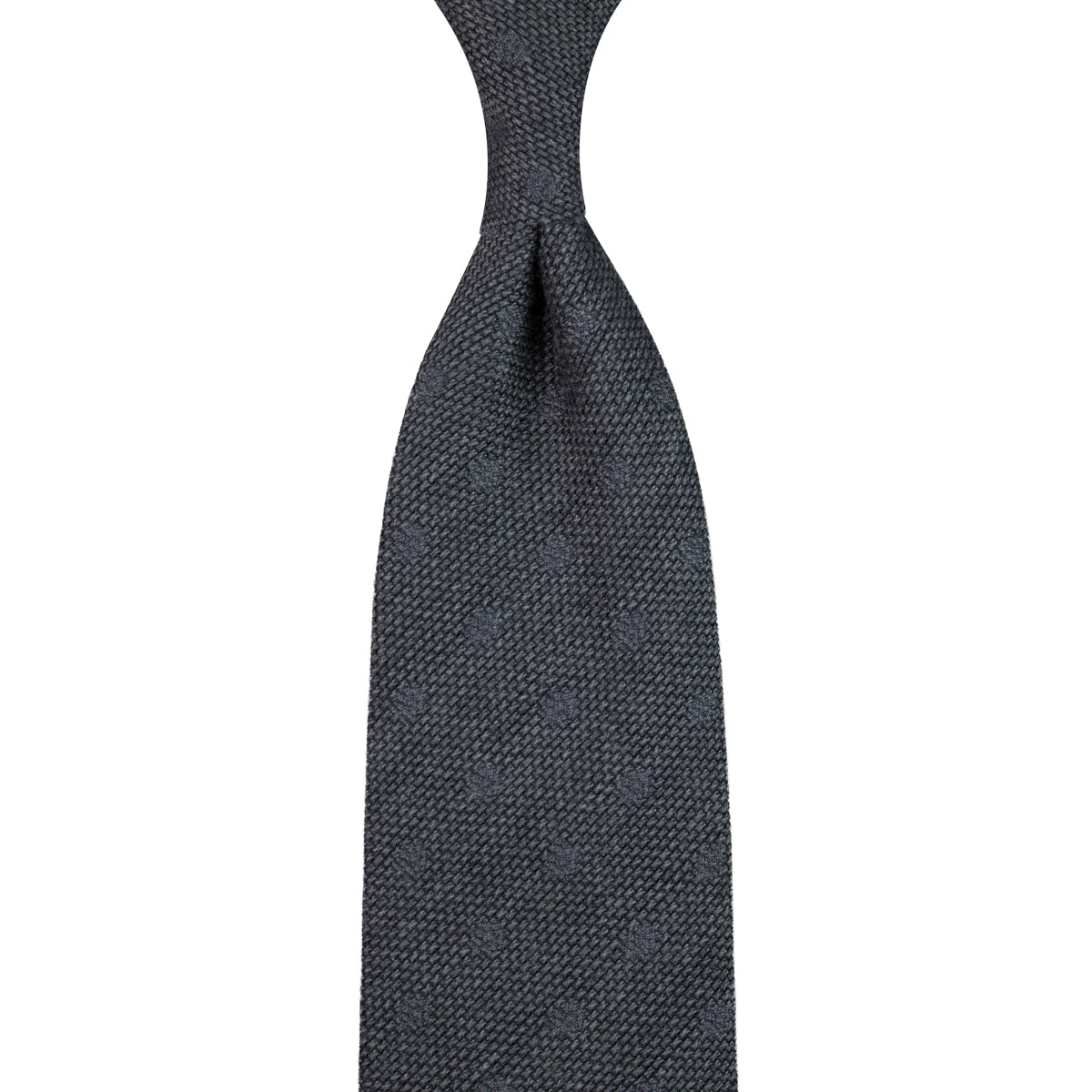Floral Cashmere / Silk Grenadine Tie - Grey Shadow