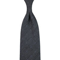 Floral Cashmere / Silk Grenadine Tie - Grey Shadow