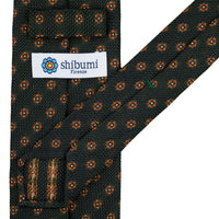 Floral Fina Grenadine Silk Tie - Forest - Hand-Rolled