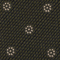 Floral Cashmere / Silk Fina Grenadine Tie - Dark Olive