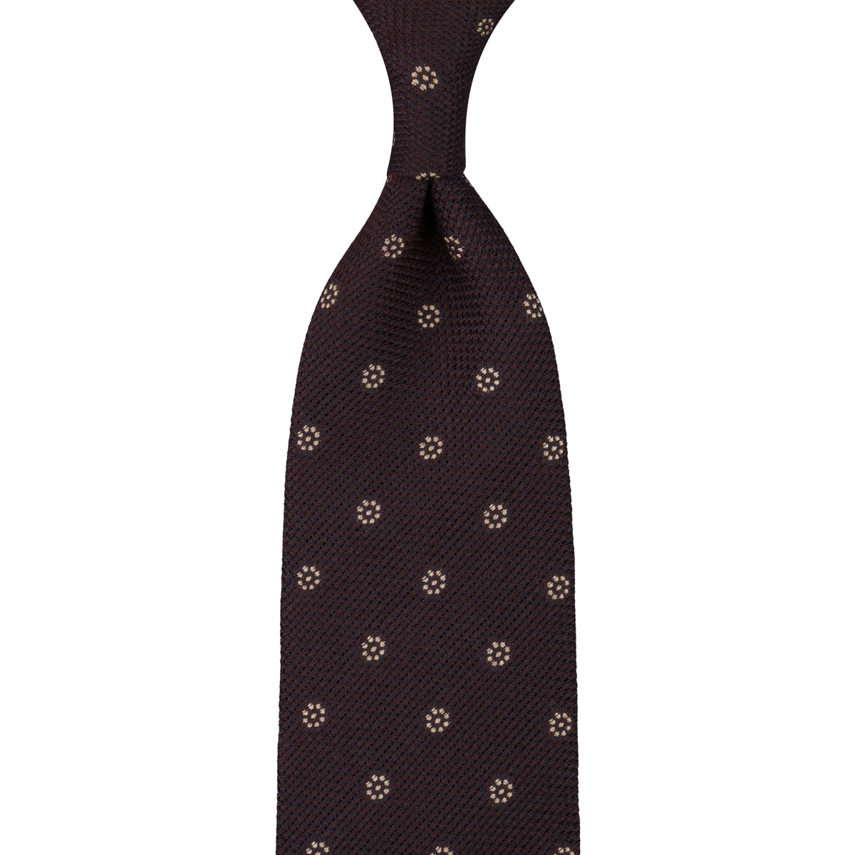 Floral Cashmere / Silk Fina Grenadine Tie - Espresso