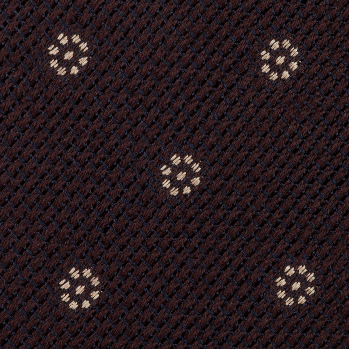 Floral Cashmere / Silk Fina Grenadine Tie - Espresso