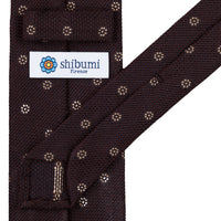 Floral Cashmere / Silk Fina Grenadine Tie - Espresso