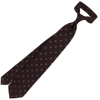 Floral Cashmere / Silk Fina Grenadine Tie - Espresso