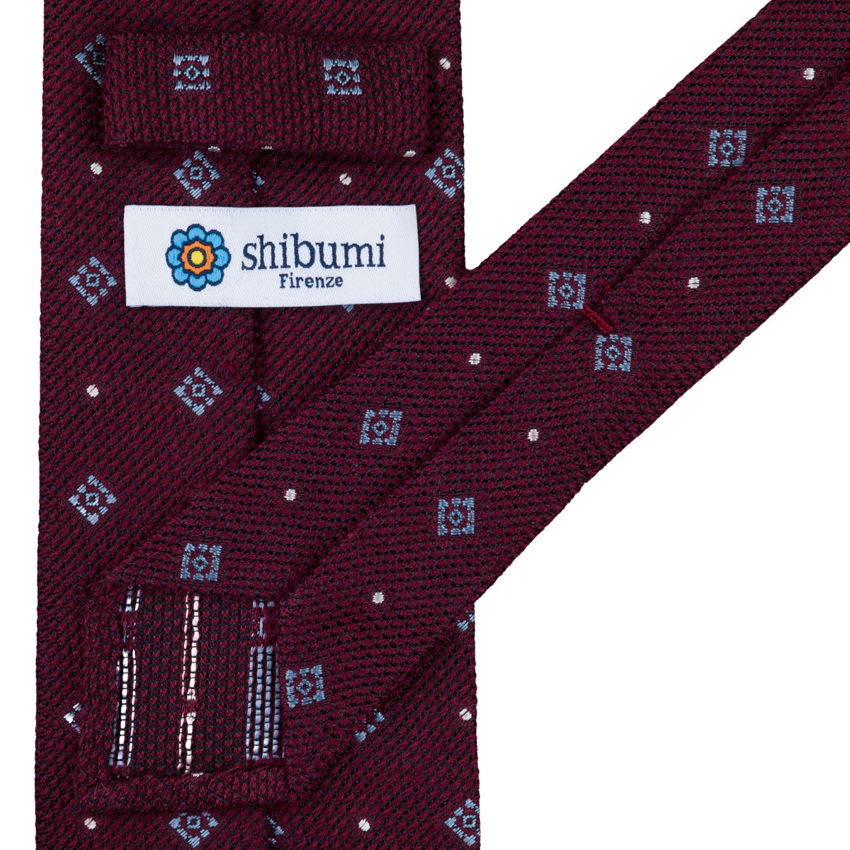 Floral Cashmere / Silk Fina Grenadine Tie - Burgundy